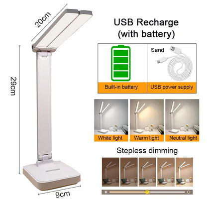 Foldable LED Desk Lamp - Rechargeable