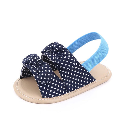 Polka Dots Anti-Rutsch-Sandalen mit flacher Gummisohle für Neugeborene