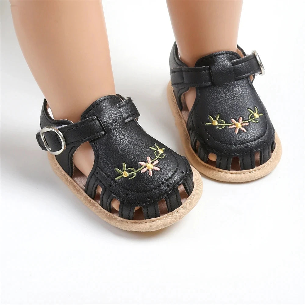 Summer Lightweight Floral Soft Sole Newborn Jelly Sandals