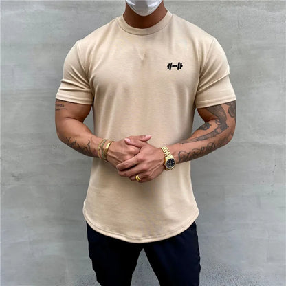 Men Bodybuilding Fitness Cotton  short sleeve t-shirt