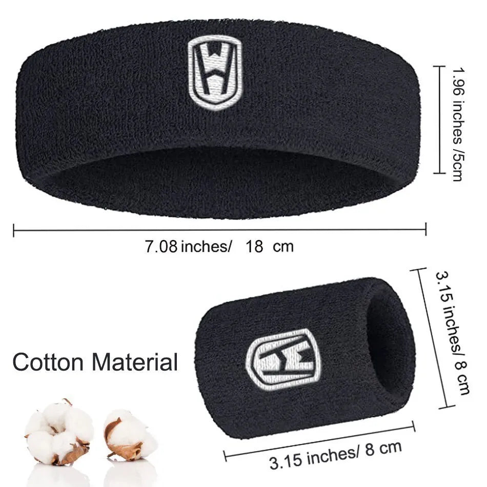 WOSWEIR Cotton Athletic Headband for Sports & Fitness