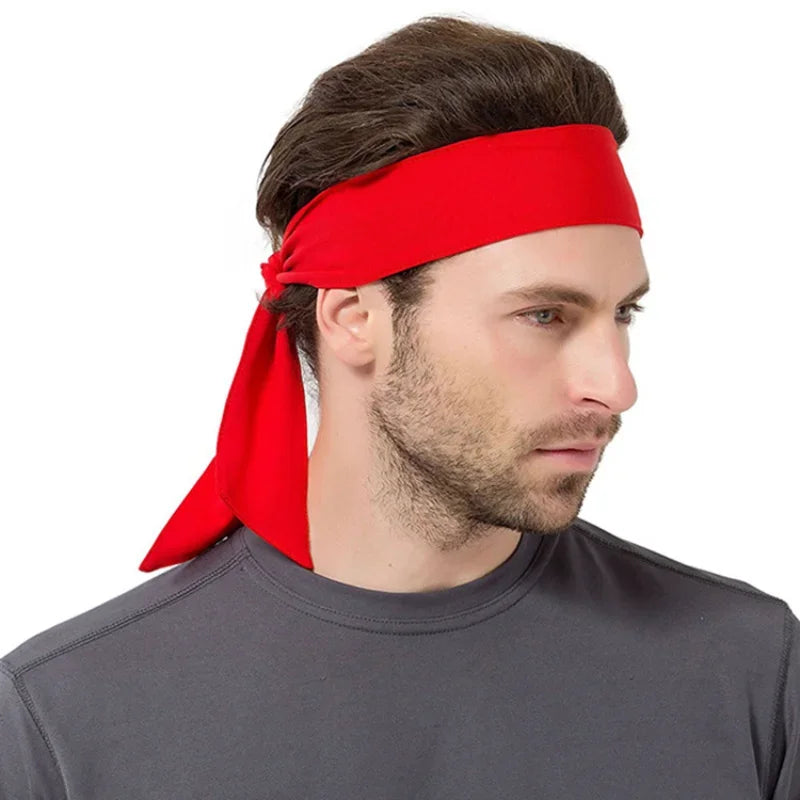 Solid Color Stretch Headband for Tennis & Fitness