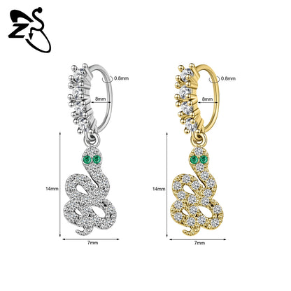 Hochwertige baumelnde Nasenringe mit CZ-Herzen für Frauen