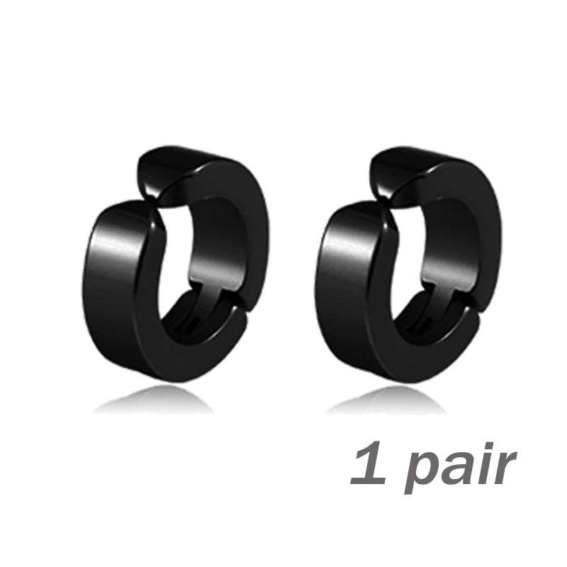 Non-Piercing Clip-On Titanium Steel Magnetic Stud Earrings
