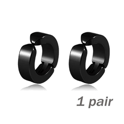 Non-Piercing Clip-On Titanium Steel Magnetic Stud Earrings