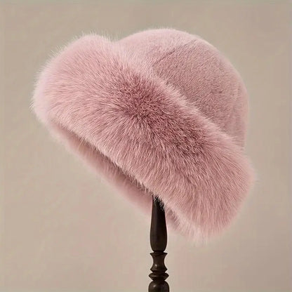 Mongolian Style Warm Fur Hat Women - Ear Protection Windproof Thick Snow Hat
