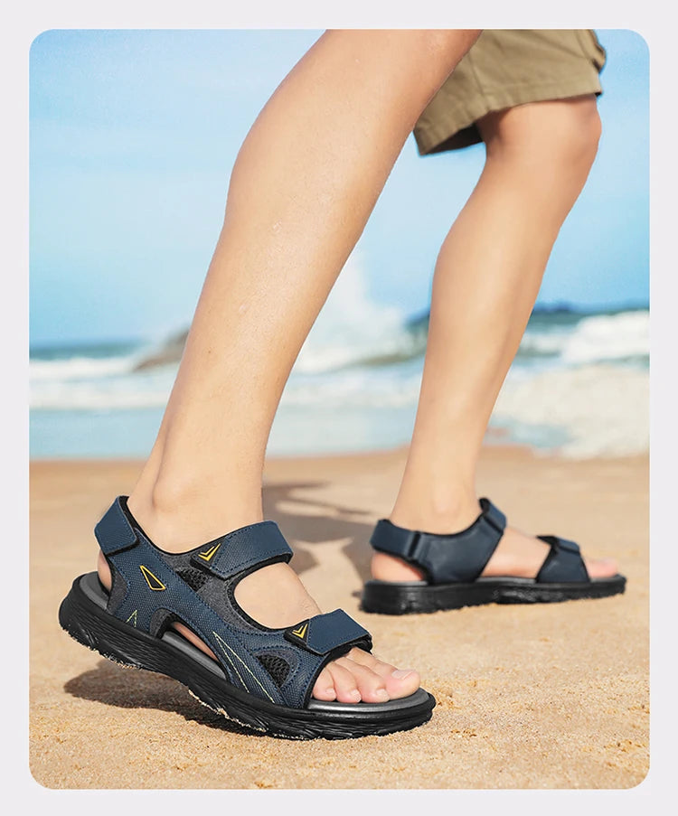 Sandales d'été imperméables à bout ouvert pour hommes, idéales pour la plage et le sport