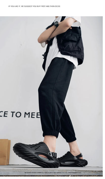 Baotou sabots pantoufles d'été à semelles épaisses