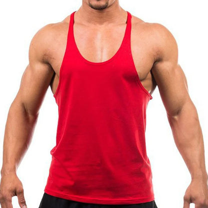 Ärmelloses Fitness-Bodybuilding-Tanktop für Herren aus Baumwolle