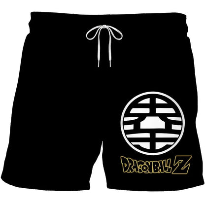 Anime-Shorts für Herren mit Schwert- und Windlegendenmotiv – Doppellagig, schnelltrocknend und atmungsaktiv