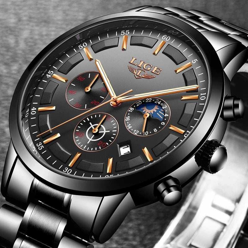 Men Quartz Wristwatch - Waterproof Watch