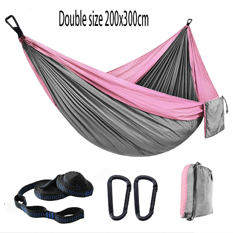 Hamacs de camping extra-larges à double crochet en acier inoxydable