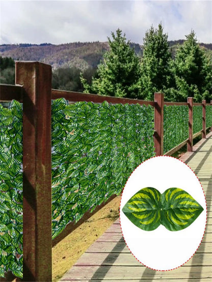 Outdoor Artificial Leaf Privacy Fence Roll Screen