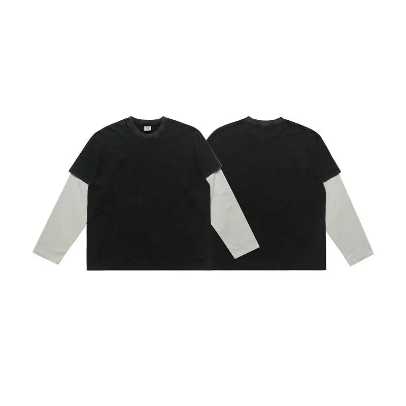Sweat-shirt streetwear japonais Fake Two