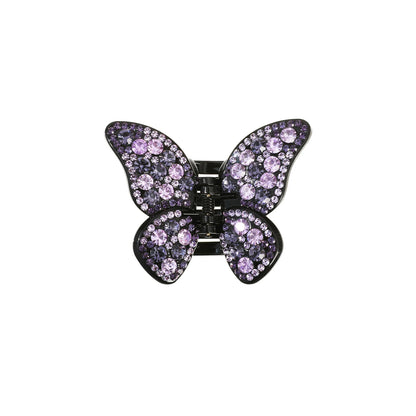 Bunte Haarspange mit Strass-Schmetterling für Damen – Große Haifisch-Haarspange mit Strasssteinen
