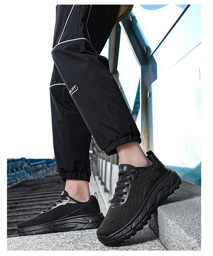 Schwarze, atmungsaktive, rutschfeste Damen-Laufschuhe