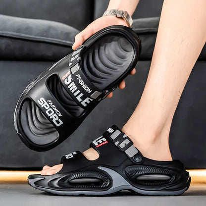 Tongs d'été pour hommes — Semelle souple antidérapante, idéales pour le sport et la conduite.