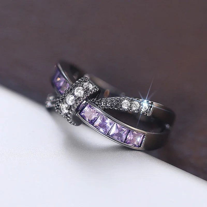 Verlobungsringe für Damen aus 925er Sterlingsilber mit Kristall 