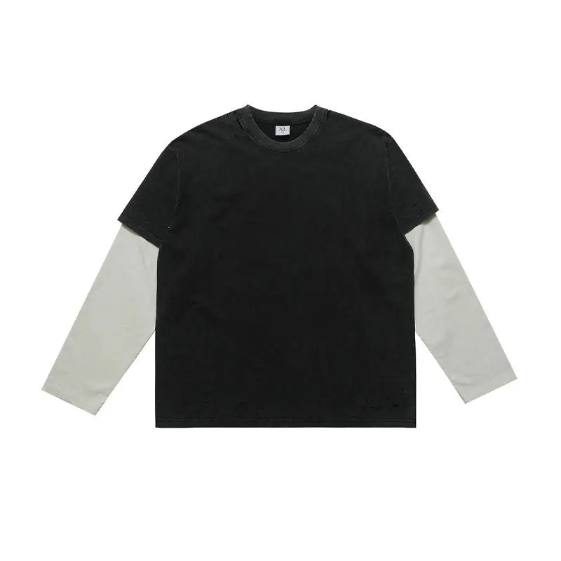 Sweat-shirt streetwear japonais Fake Two