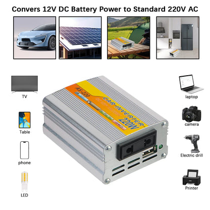 220W USB Port Portable Solar Power Inverter