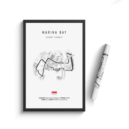 Monaco F1 Leinwand-Wandkunst, nordische Ästhetik