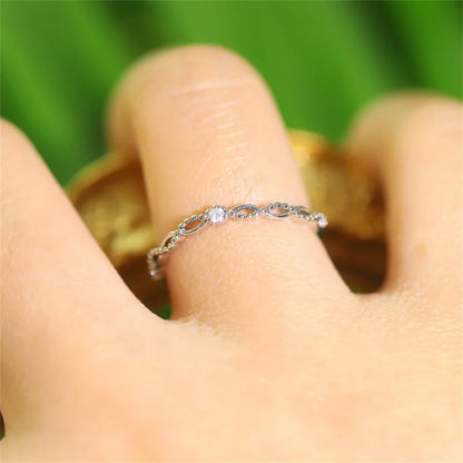 Adjustable Zircon Heart Rings for Women