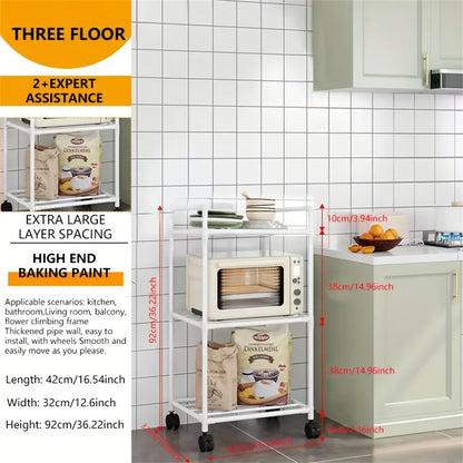 Multi Layer Kitchen Microwave Storage Rack