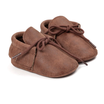 Newborn Baby Classical Lace-up Crib Crawl Shoes