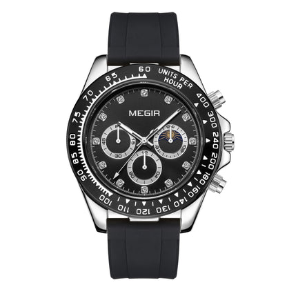 Herren-Quarzuhr aus Edelstahl – Wasserdichte Outdoor-Sportarmbanduhr mit Leuchtzifferblatt