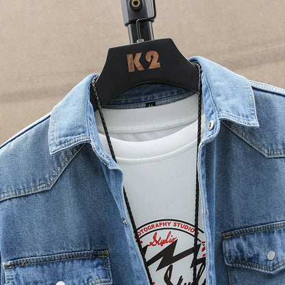 100% Cotton Long Sleeve Men Denim Shirts