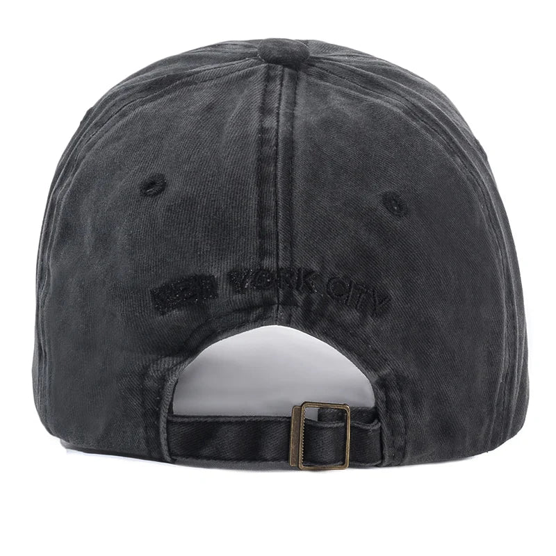 Unisex Washed Cotton Baseball Cap – Adjustable Snapback Sun Protection Hat
