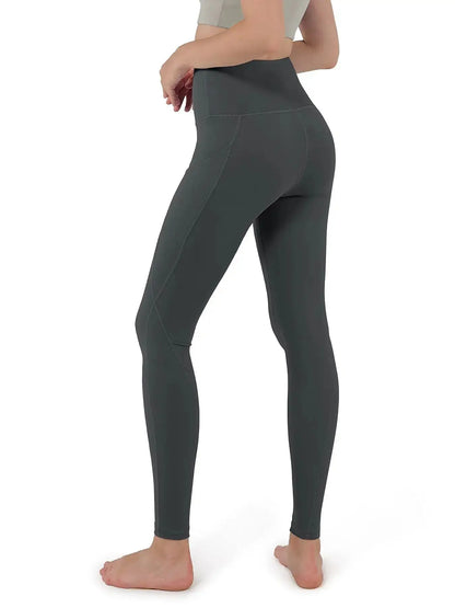 Women's Pocketed Leggings - Tummy Tuck Exercise Yoga Pants