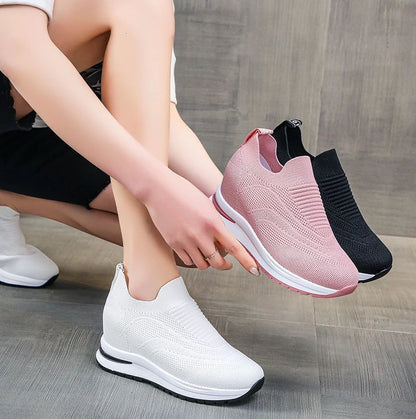 Vulcanize Lace-up Mesh Breathable Women Casual Shoes