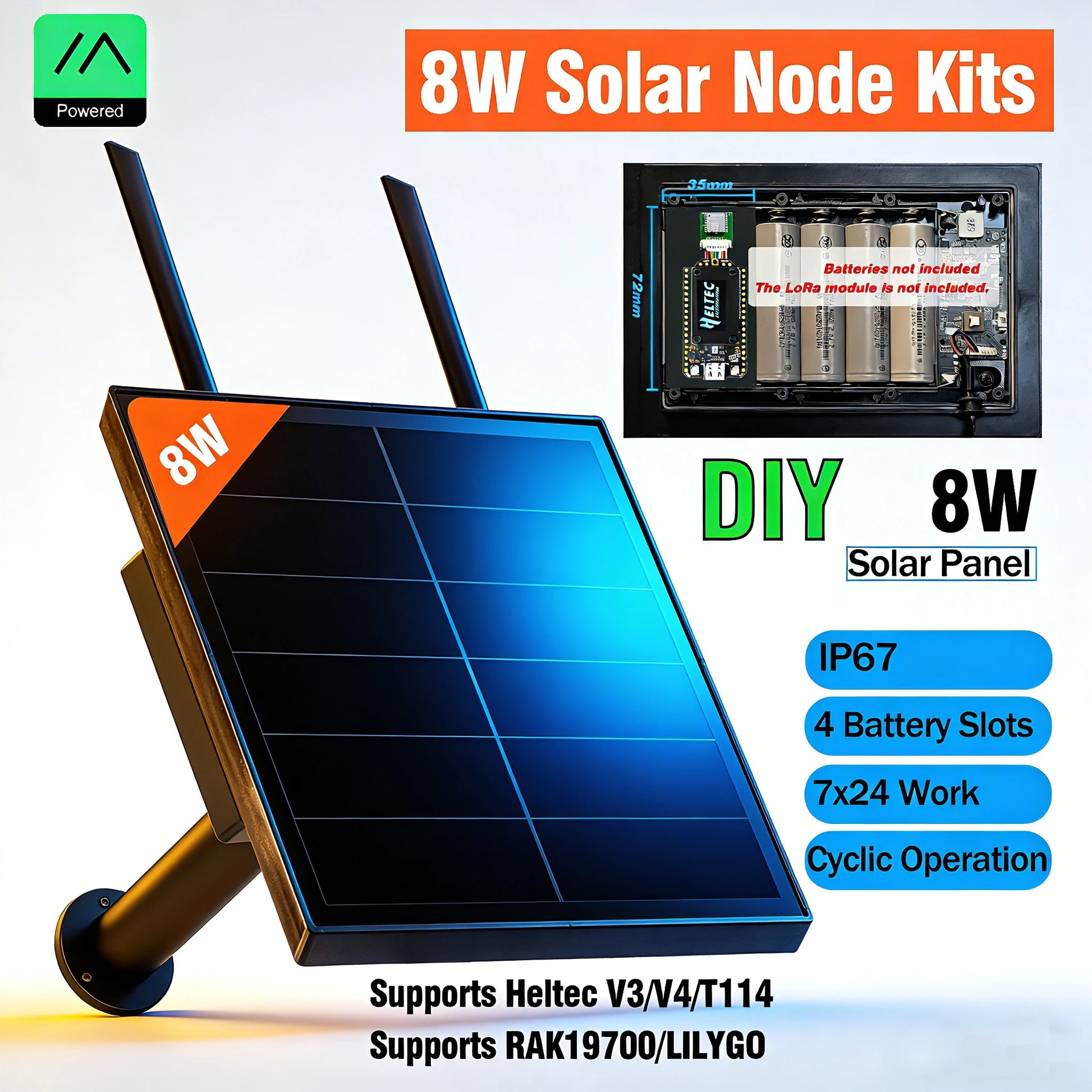 Lightweight IP67 Waterproof Solar Panel Kit