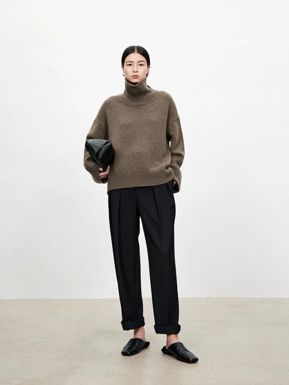 Schicker übergroßer Rollkragenpullover für Damen