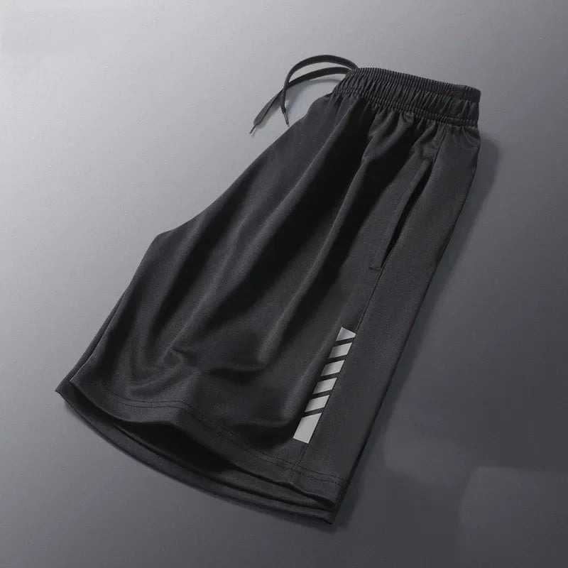 Men’s Loose Fit Striped Printing Athletic Shorts