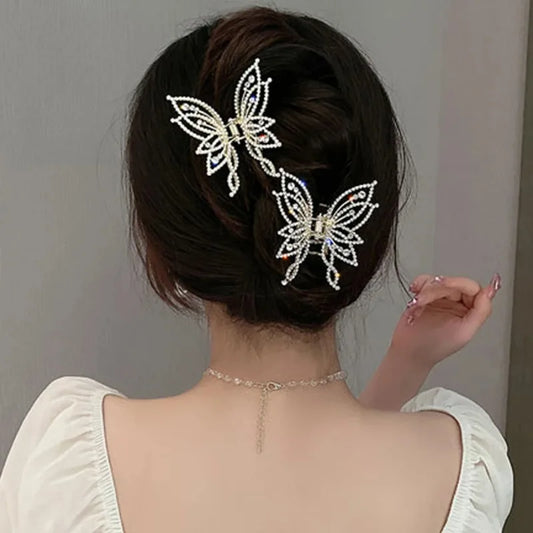 Metal Butterfly Hair Claw Clip for Women – Openwork Hollow Design Hair Clamp