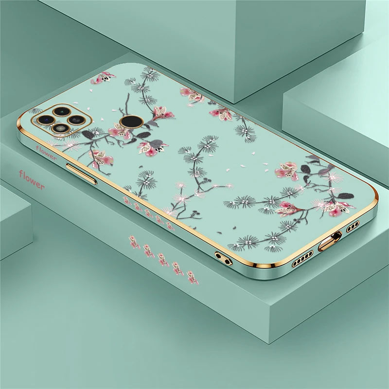 Floral Shockproof Xiaomi Silicone Case