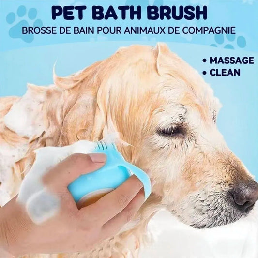 Silicone Soft Rubber Self Cleaning Dog Bath Brush