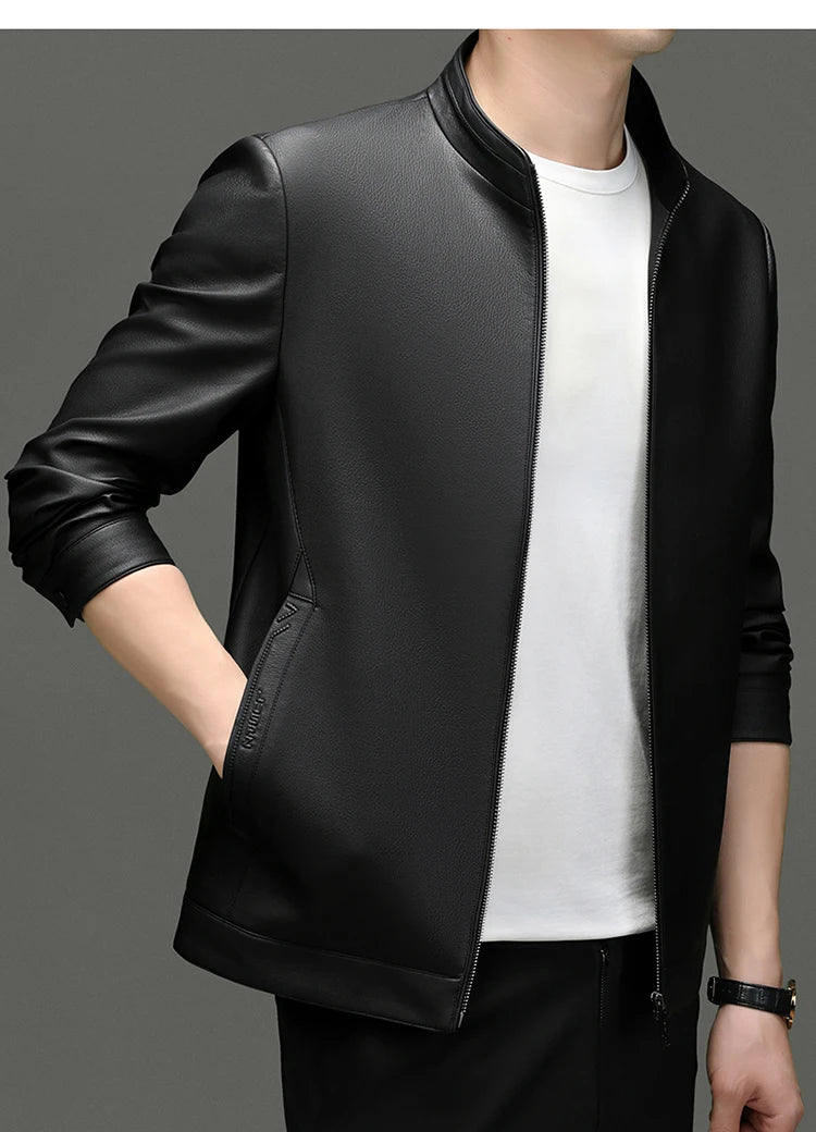 Simple Leather Coat

