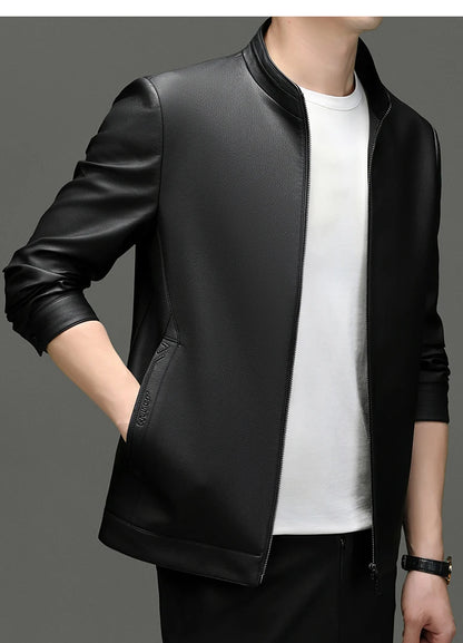 Simple Leather Coat

