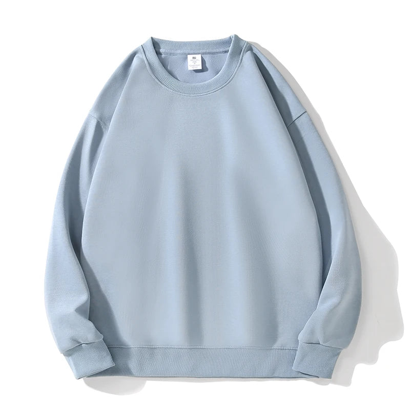 Simple Round Neck Sweatshirt- Men’s Loose Pullover
