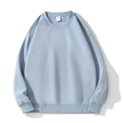 Simple Round Neck Sweatshirt- Men’s Loose Pullover

