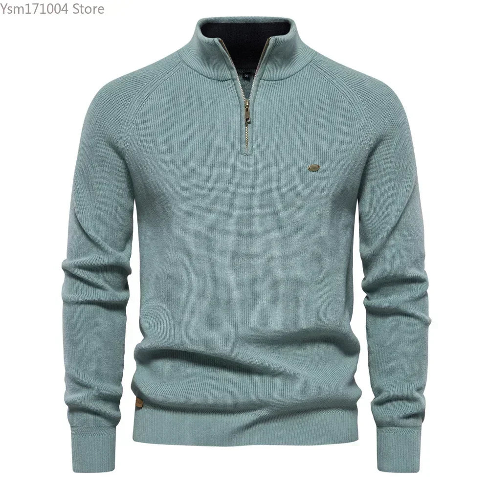 Slim Fit Half High Neck Sweater
