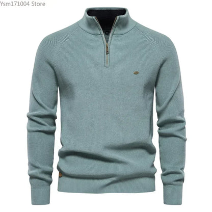 Slim Fit Half High Neck Sweater
