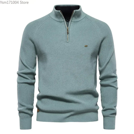 Slim Fit Half High Neck Sweater
