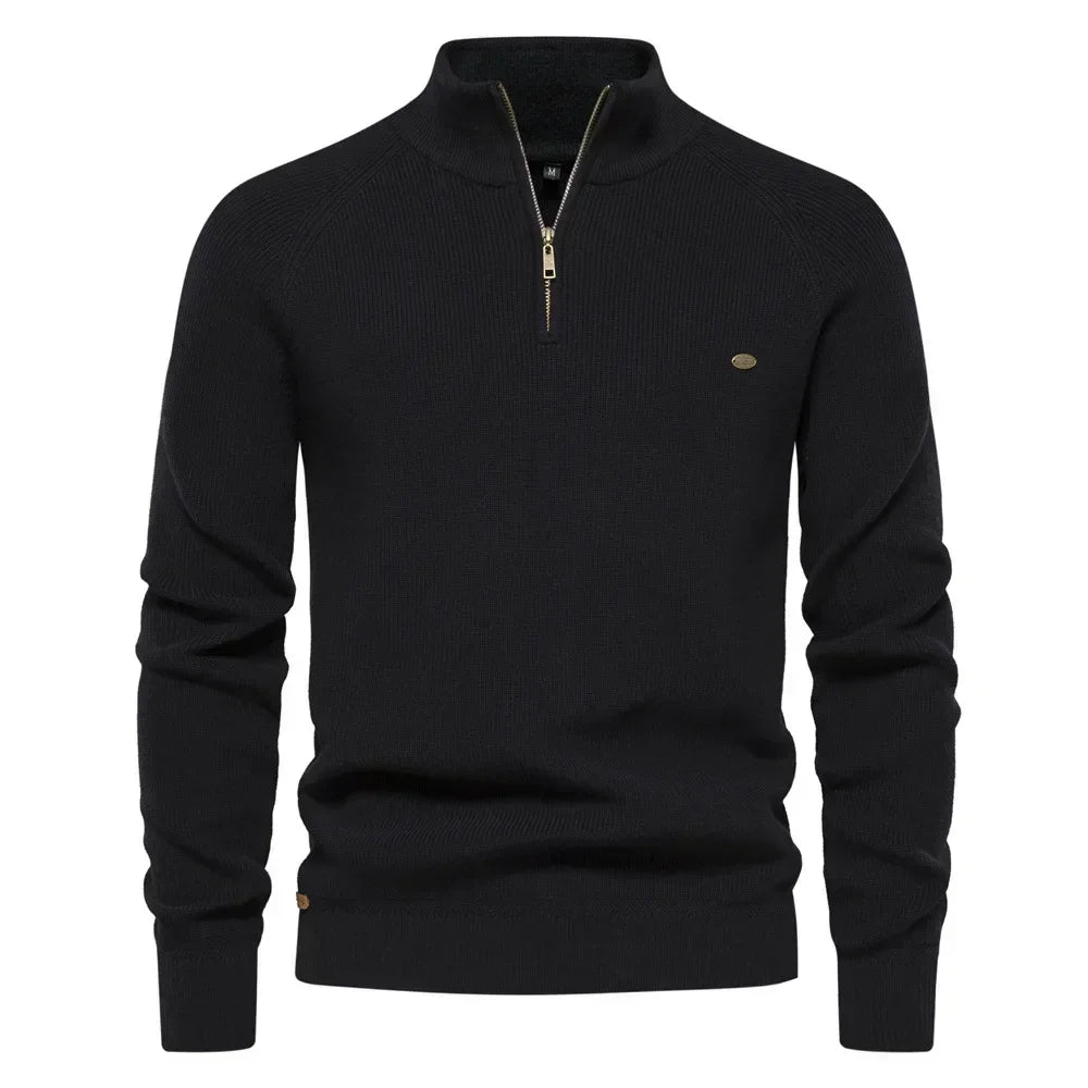 Slim Fit Half High Neck Sweater
