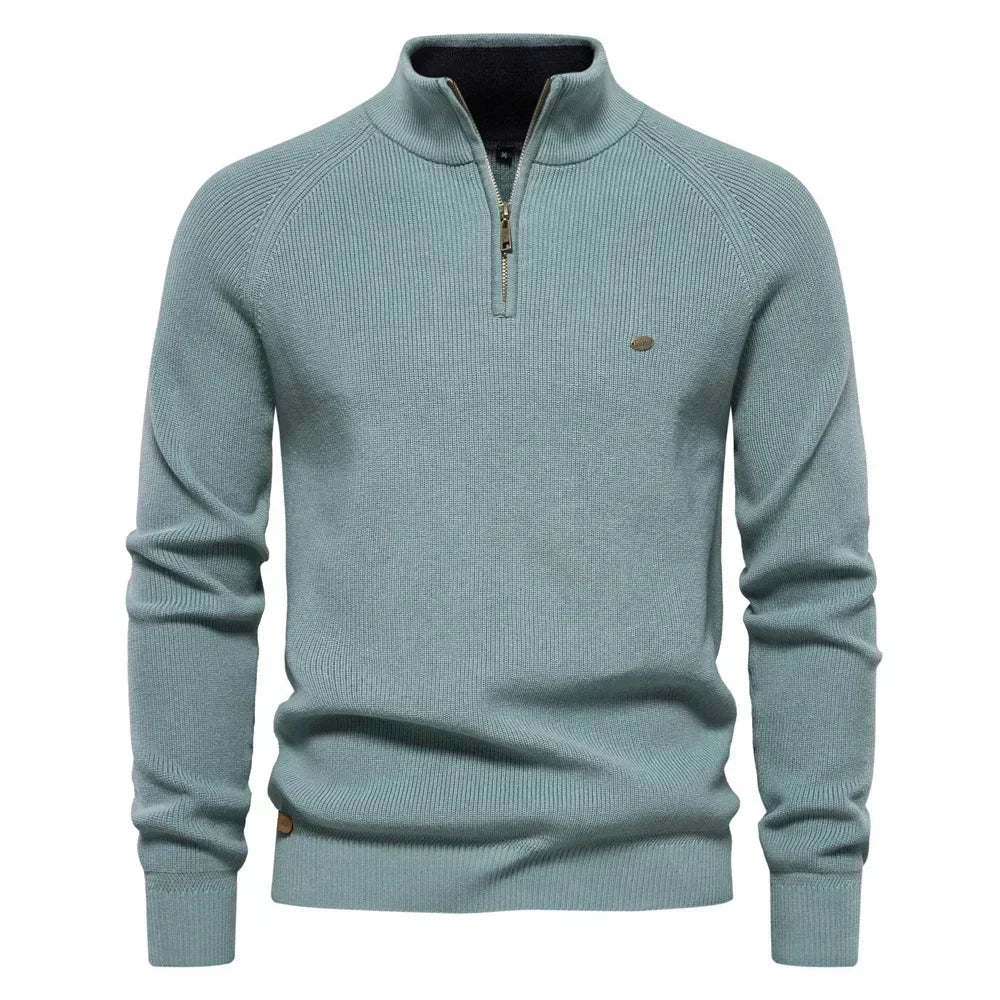 Slim Fit Half High Neck Sweater
