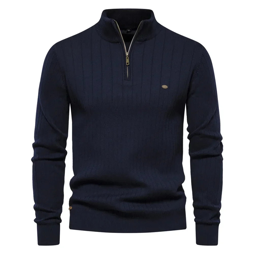 Slim Fit Half High Neck Sweater
