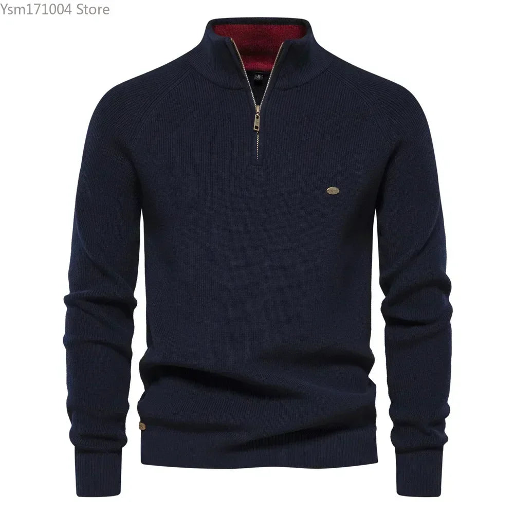 Slim Fit Half High Neck Sweater
